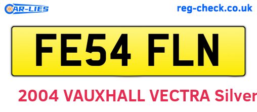 FE54FLN are the vehicle registration plates.