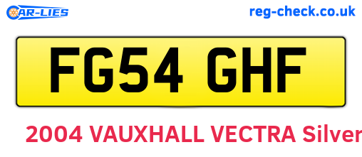 FG54GHF are the vehicle registration plates.