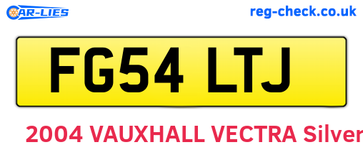 FG54LTJ are the vehicle registration plates.