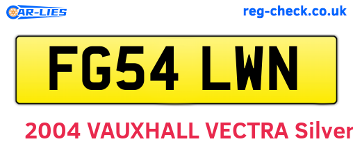 FG54LWN are the vehicle registration plates.
