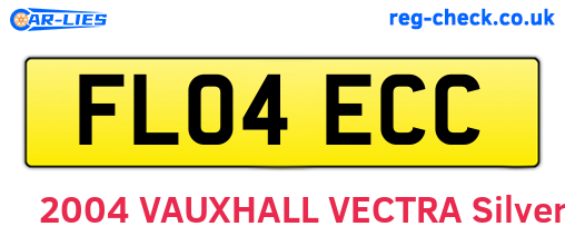 FL04ECC are the vehicle registration plates.