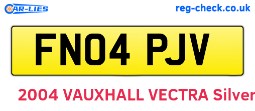 FN04PJV are the vehicle registration plates.