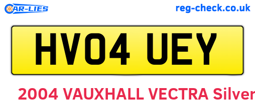 HV04UEY are the vehicle registration plates.