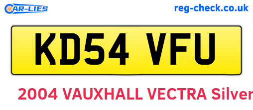 KD54VFU are the vehicle registration plates.