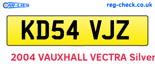 KD54VJZ are the vehicle registration plates.