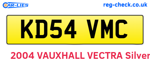 KD54VMC are the vehicle registration plates.