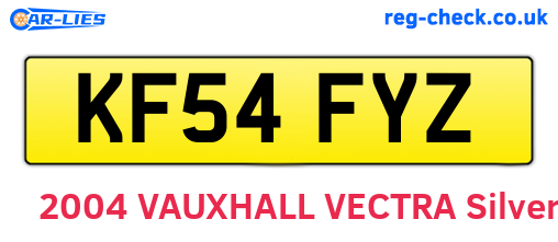 KF54FYZ are the vehicle registration plates.