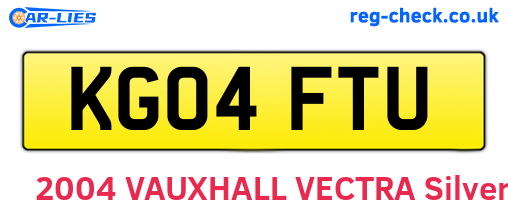 KG04FTU are the vehicle registration plates.