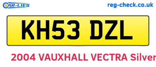 KH53DZL are the vehicle registration plates.