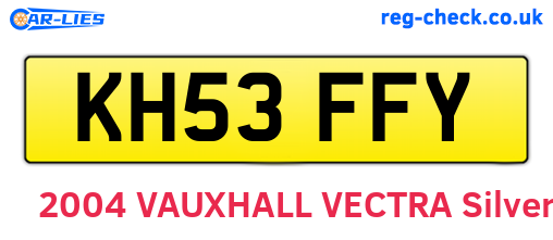 KH53FFY are the vehicle registration plates.