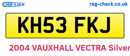 KH53FKJ are the vehicle registration plates.
