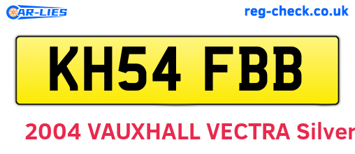 KH54FBB are the vehicle registration plates.