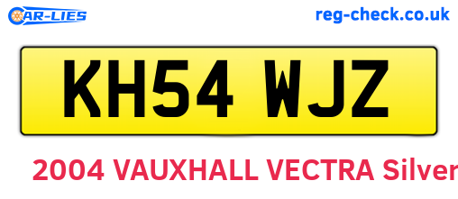 KH54WJZ are the vehicle registration plates.
