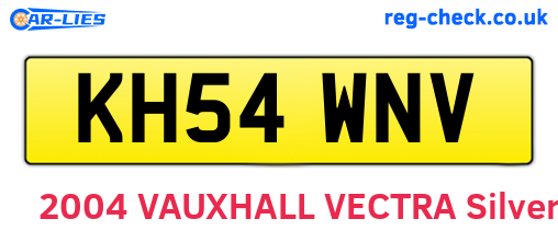 KH54WNV are the vehicle registration plates.