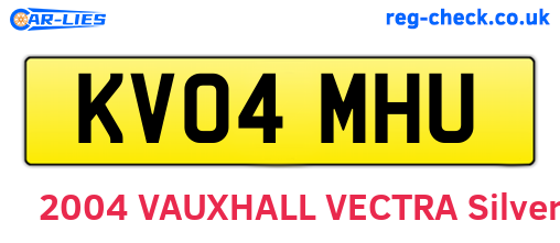 KV04MHU are the vehicle registration plates.