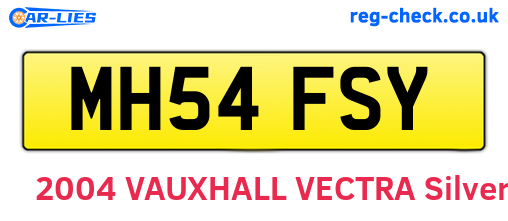 MH54FSY are the vehicle registration plates.