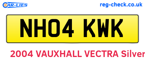 NH04KWK are the vehicle registration plates.