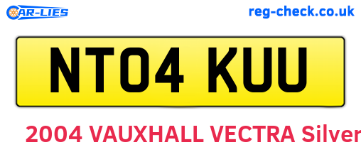 NT04KUU are the vehicle registration plates.