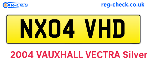 NX04VHD are the vehicle registration plates.