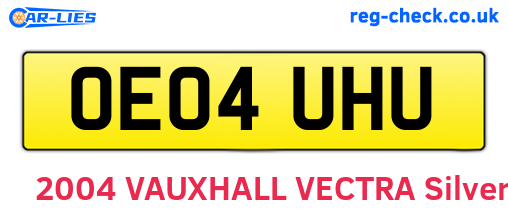 OE04UHU are the vehicle registration plates.