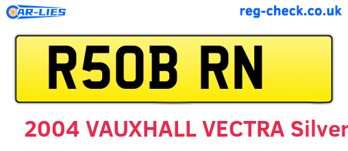 R50BRN are the vehicle registration plates.