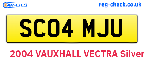 SC04MJU are the vehicle registration plates.