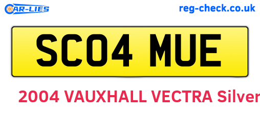 SC04MUE are the vehicle registration plates.