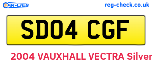 SD04CGF are the vehicle registration plates.