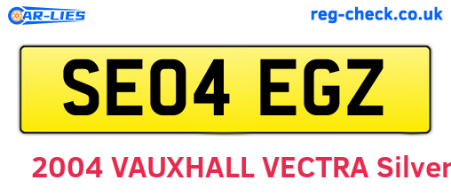 SE04EGZ are the vehicle registration plates.