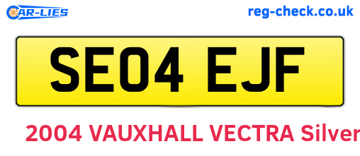SE04EJF are the vehicle registration plates.