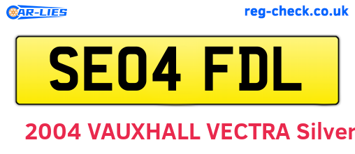 SE04FDL are the vehicle registration plates.