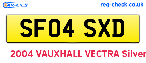 SF04SXD are the vehicle registration plates.