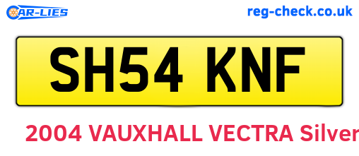 SH54KNF are the vehicle registration plates.