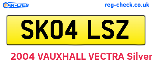 SK04LSZ are the vehicle registration plates.