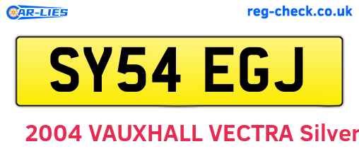 SY54EGJ are the vehicle registration plates.