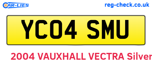 YC04SMU are the vehicle registration plates.