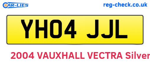 YH04JJL are the vehicle registration plates.
