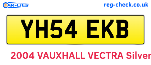 YH54EKB are the vehicle registration plates.