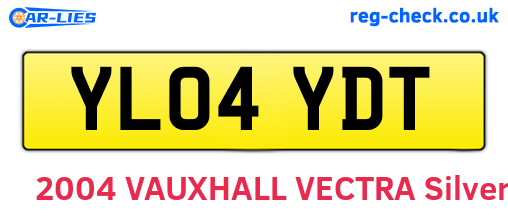 YL04YDT are the vehicle registration plates.