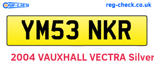 YM53NKR are the vehicle registration plates.