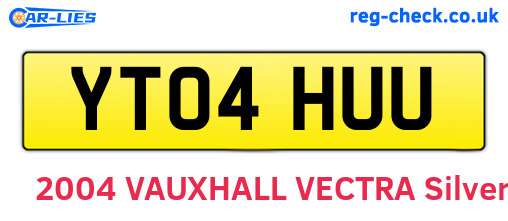 YT04HUU are the vehicle registration plates.