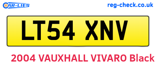 LT54XNV are the vehicle registration plates.