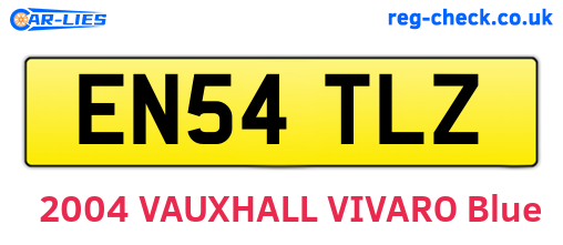 EN54TLZ are the vehicle registration plates.
