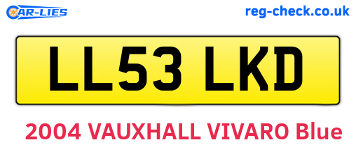 LL53LKD are the vehicle registration plates.