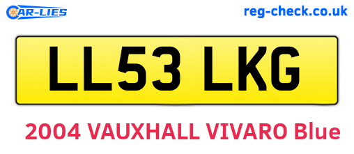 LL53LKG are the vehicle registration plates.