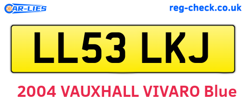 LL53LKJ are the vehicle registration plates.
