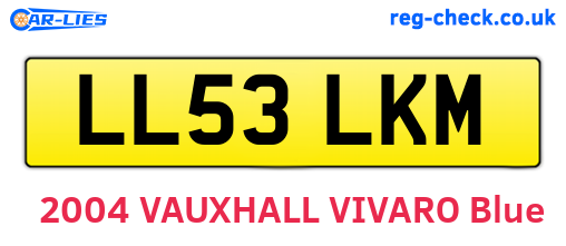 LL53LKM are the vehicle registration plates.