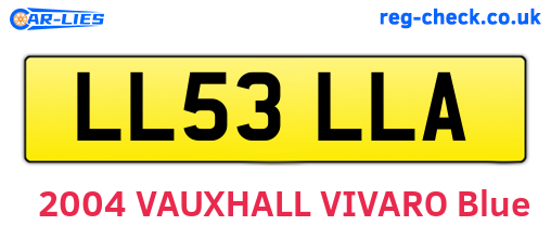 LL53LLA are the vehicle registration plates.