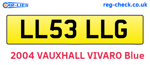 LL53LLG are the vehicle registration plates.