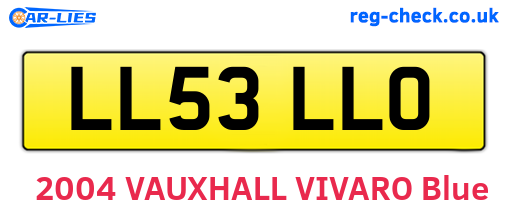 LL53LLO are the vehicle registration plates.